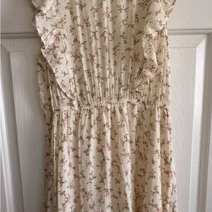 Mine Cream and Pink Casual Dress